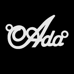 Серебряное колье с именем Ada