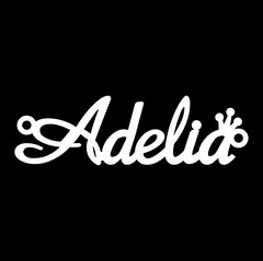 Серебряное колье с именем Adelia