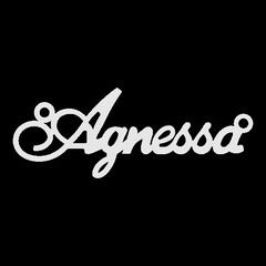 Серебряное колье с именем Agnessa