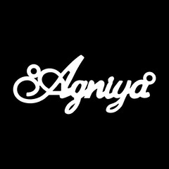 Серебряное колье с именем Agniya