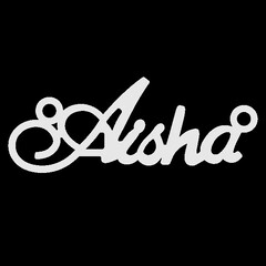 Серебряное колье с именем Aisha