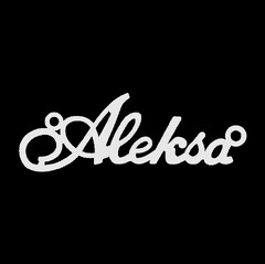 Серебряное колье с именем Aleksa