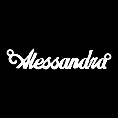 Серебряное колье с именем Alessandra