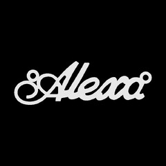 Серебряное колье с именем Alexa