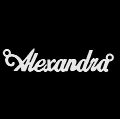 Серебряное колье с именем Alexandra