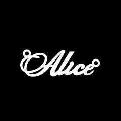 Серебряное колье с именем Alice