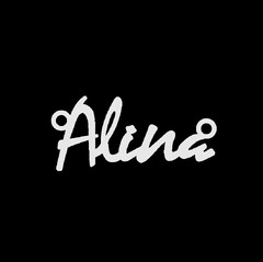 Серебряное колье с именем Alina