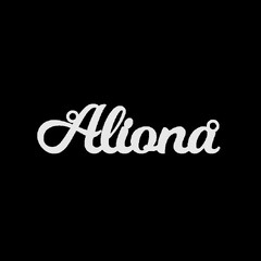 Серебряное колье с именем Aliona
