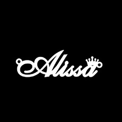 Серебряное колье с именем Alissa