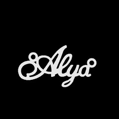 Серебряное колье с именем Alya