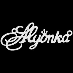 Серебряное колье с именем Alyonka