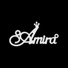 Серебряное колье с именем Amira