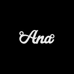 Серебряное колье с именем Ana