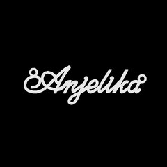 Серебряное колье с именем Anjelika