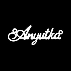 Серебряное колье с именем Anyutka