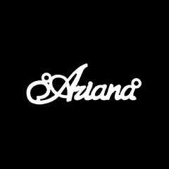 Серебряное колье с именем Ariana