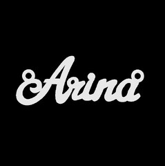 Серебряное колье с именем Arina