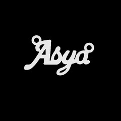 Серебряное колье с именем Asya