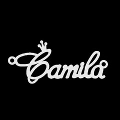 Серебряное колье с именем Camila