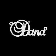 Серебряное колье с именем Dana