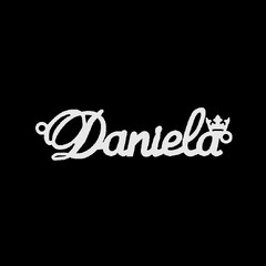 Серебряное колье с именем Daniela