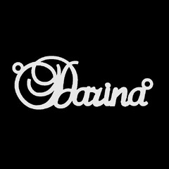 Серебряное колье с именем Darina