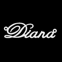 Серебряное колье с именем Diana