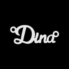 Серебряное колье с именем Dina