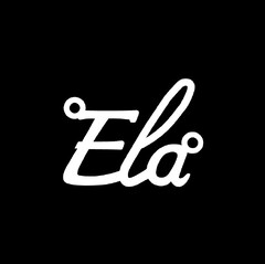 Серебряное колье с именем Ela