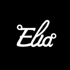 Серебряное колье с именем Elia