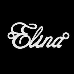 Серебряное колье с именем Elina