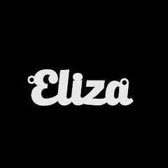 Серебряное колье с именем Eliza