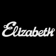 Серебряное колье с именем Elizabeth