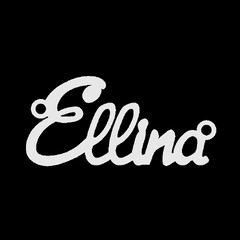 Серебряное колье с именем Ellina