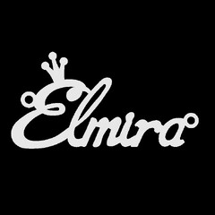 Серебряное колье с именем Elmira