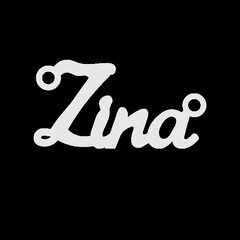 Серебряное колье с именем Zina