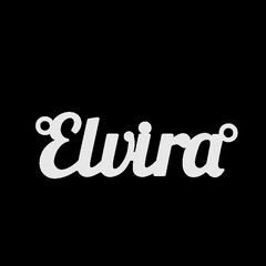 Серебряное колье с именем Elvira