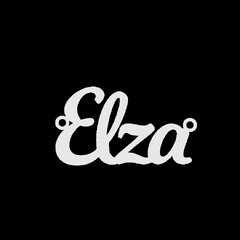 Серебряное колье с именем Elza
