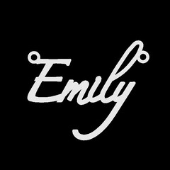 Серебряное колье с именем Emily