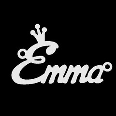 Серебряное колье с именем Emma