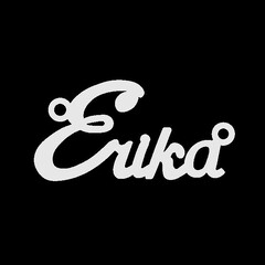 Серебряное колье с именем Erika