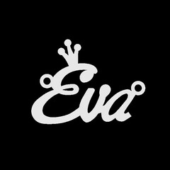 Серебряное колье с именем Eva