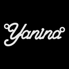 Серебряное колье с именем Yanina