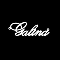 Серебряное колье с именем Galina