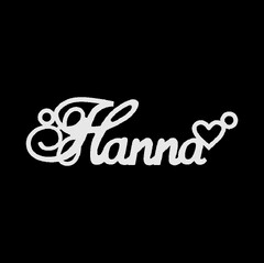 Серебряное колье с именем Hanna
