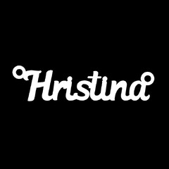 Серебряное колье с именем Hristina
