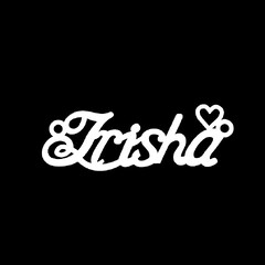 Серебряное колье с именем Irisha