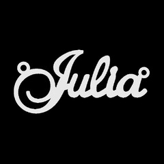 Серебряное колье с именем Julia