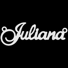 Серебряное колье с именем Juliana