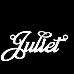 Серебряное колье с именем Juliet
